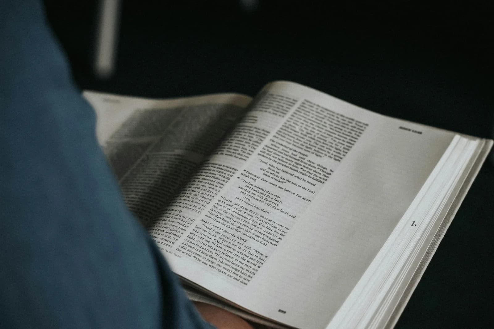 An open Bible ready for reading